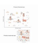 Baby Room Removable Cute Airplane Rainbow With Cloud Graffiti Wall Stickers