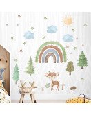 Kids Room Decoration Cartoon 3D Vinyl Boho Rainbow Wall Decal Kids Room Decoration Cartoon 3D Vinyl Boho Rainbow Wall Decal