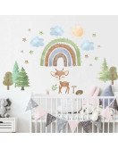 Kids Room Decoration Cartoon 3D Vinyl Boho Rainbow Wall Decal Kids Room Decoration Cartoon 3D Vinyl Boho Rainbow Wall Decal