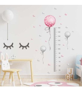 Wholesale Transparent Height Measures With Balloon Baby Wall Stickers