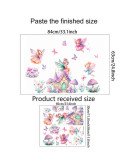 Adhesive Cartoon Fairy With Castle Baby Room Decor Wall Stickers Adhesive Cartoon Fairy With Castle Baby Room Decor Wall Stickers