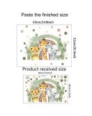 Cartoon Animal Dot With Rainbow Nursery Boho Wall Stickers - Model Lm64012