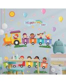 Self Adhesive Cartoon Train Baby Nursery Wall Stickers Picture Self Adhesive Cartoon Train Baby Nursery Wall Stickers Picture