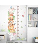 Nursery Baby Room Decoration Cartoon Animal Growth Chart Sticker Wall