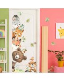 Self Adhesive Pvc Cartoon Animal Watercolor Wall Stickers For Bedroom