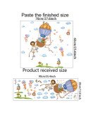 Self Adhesive Baby Room Decoration Animal Balloon Cute Wall Stickers
