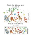Self Adhesive Cartoon Woodland Animal Kindergarten Wall Sticker