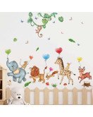 Self Adhesive Cartoon Woodland Animal Kindergarten Wall Sticker