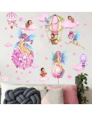 Baby Girls Room Decoration Self-adhesive 3d Cartoon Fairy Wall Stickers - Model Lm93272
