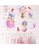Baby Girls Room Decoration Self-adhesive 3d Cartoon Fairy Wall Stickers - Model Lm93272