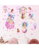 Baby Girls Room Decoration Self-adhesive 3d Cartoon Fairy Wall Stickers - Model Lm93272