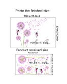 Home Decoration 3d Dandelion With Music Wall Stickers For Girls Bedroom