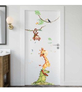 Baby Room Decoration Cartoon Jungle Animal Wall Design Sticker