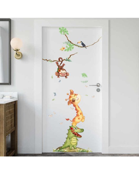 Baby Room Decoration Cartoon Jungle Animal Wall Design Sticker Baby Room Decoration Cartoon Jungle Animal Wall Design Sticker