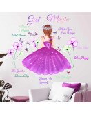 Home Decoration Cartoon Quote Mural Girls Room Wall Stickers Image