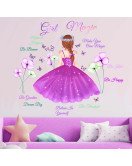 Home Decoration Cartoon Quote Mural Girls Room Wall Stickers Image