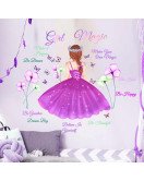 Home Decoration Cartoon Quote Mural Girls Room Wall Stickers Image