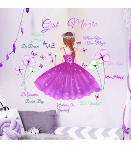 Home Decoration Cartoon Quote Mural Girls Room Wall Stickers Image