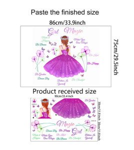 Home Decoration Cartoon Quote Mural Girls Room Wall Stickers Image