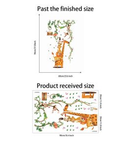 Baby Room Decoration Transparent Wall Stickers Animals And Tree