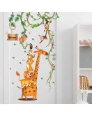 Baby Room Decoration Transparent Wall Stickers Animals And Tree