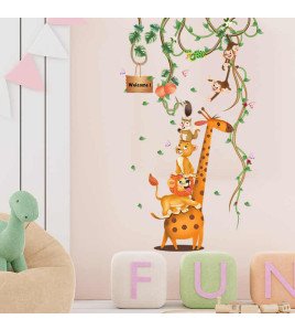 Baby Room Decoration Transparent Wall Stickers Animals And Tree