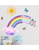 Baby Room Decoration 3d Butterfly Sun Rainbow Wall Stickers Baby Room Decoration 3d Butterfly Sun Rainbow Wall Stickers
