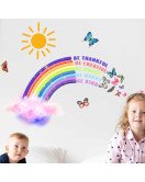 Baby Room Decoration 3d Butterfly Sun Rainbow Wall Stickers Baby Room Decoration 3d Butterfly Sun Rainbow Wall Stickers