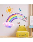 Baby Room Decoration 3d Butterfly Sun Rainbow Wall Stickers Baby Room Decoration 3d Butterfly Sun Rainbow Wall Stickers