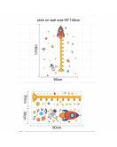Self Adhesive Astronaut Sticker Height Measurement For Children Room