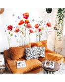 Living Room Decoration 3d Self Adhesive Pvc Vine Flower Wall Sticker