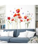 Living Room Decoration 3d Self Adhesive Pvc Vine Flower Wall Sticker