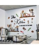 Self Adhesive Home Decoration Removable English Quote Wall Stickers For Kitchen