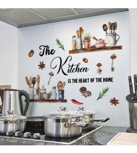 Self Adhesive Home Decoration Removable English Quote Wall Stickers For Kitchen