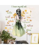 Girls Room Decoration Positive Quotes For Wall Stickers