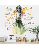 Girls Room Decoration Positive Quotes For Wall Stickers