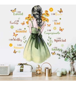 Girls Room Decoration Positive Quotes For Wall Stickers