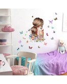 Self Adhesive Colorful Butterfly Bedroom Decor 3d Wall Stickers For Girls