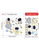 Kids Room Decoration Cartoon Astronaut 3d Wall Sticker For Nursery