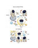 Kids Room Decoration Cartoon Astronaut 3d Wall Sticker For Nursery