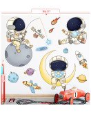 Kids Room Decoration Cartoon Astronaut 3d Wall Sticker For Nursery