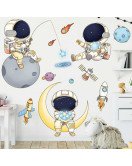 Kids Room Decoration Cartoon Astronaut 3d Wall Sticker For Nursery