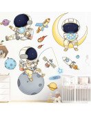 Kids Room Decoration Cartoon Astronaut 3d Wall Sticker For Nursery