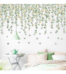 Living Room Tv Background 3D Flower Vine House Wall Stickers