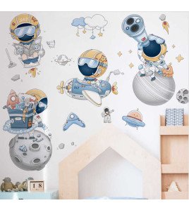 Buy Self Adhesive Removable Kids Room Cartoon Space Wall Sticker Supplier