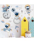 Buy Self Adhesive Removable Kids Room Cartoon Space Wall Sticker Supplier