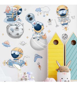 Buy Self Adhesive Removable Kids Room Cartoon Space Wall Sticker Supplier