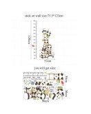Self-adhesive Cartoon Panda Height Measurement Wall Decals For Kids