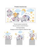 Self Adhesive Baby Room Wall Decoration 3d Cartoon Elephant Switch Stickers