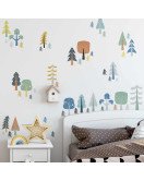 New Design Kids Room Cute Jungle 3D Wall Stickers Home Decor Self-Adhesive